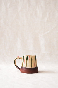 Eloise Rose green/red stripe mug