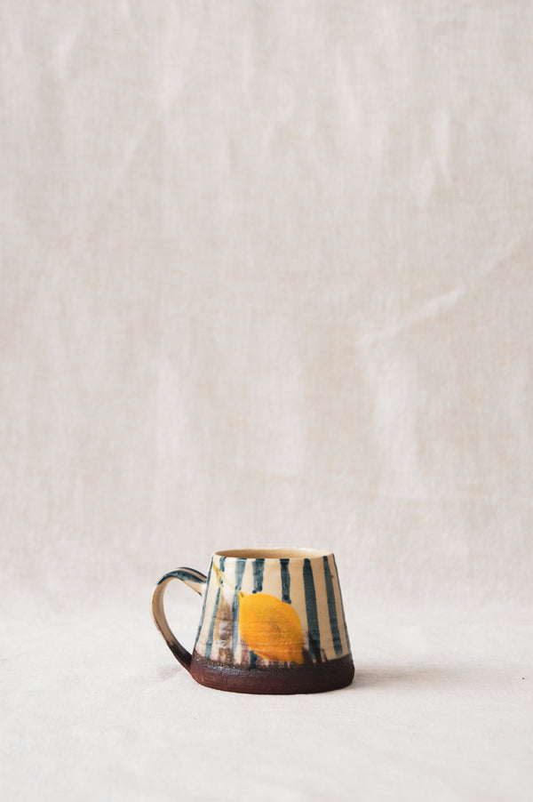 Eloise Rose Mug | Lemon Stripe