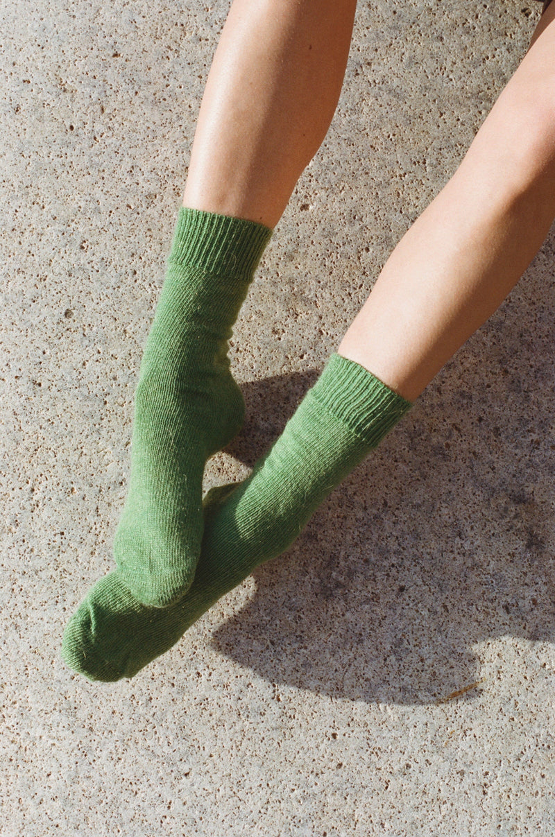 Oaken Mohair Socks Verdigris