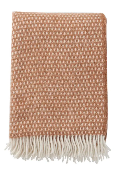 Knut Brushed Lambswool Blanket | Nougat