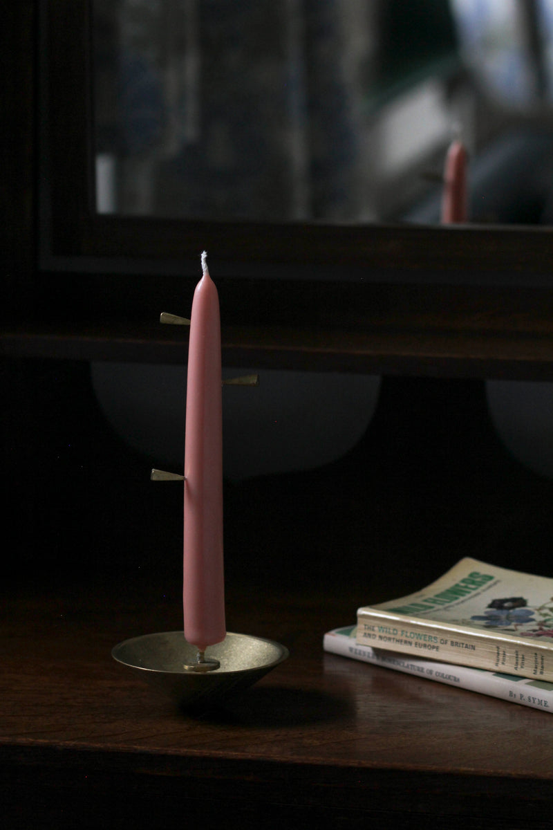 Candle photograph detail, blush pink colour, made from beeswax, Ondine Ash