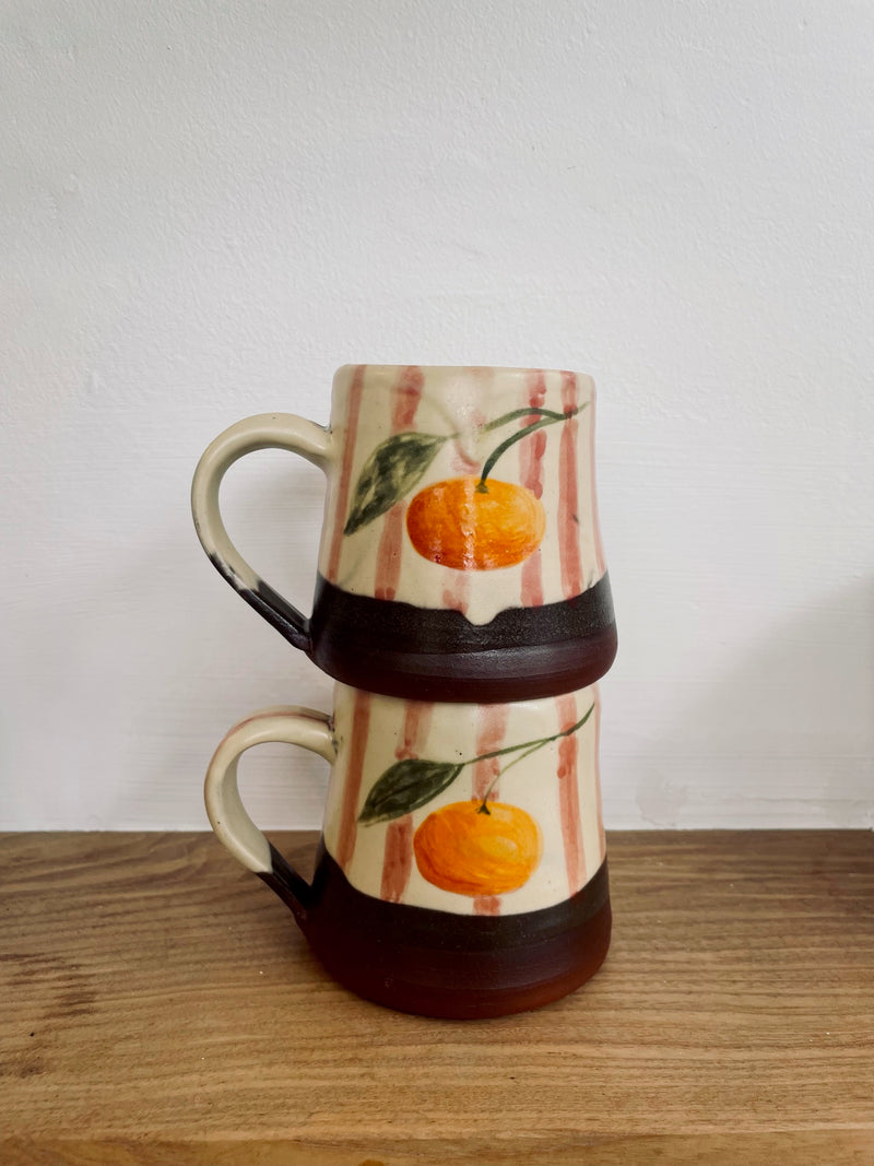 Eloise Rose Clementine stripe mug